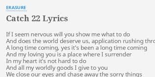 Erasure - Catch 22