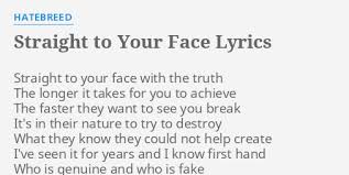 Hatebreed - Straight To Your face
