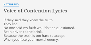 Hatebreed - Voice Of Contention