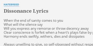 Hatebreed - Dissonance