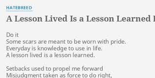Hatebreed - A Lesson Lived is A Lesson Learned