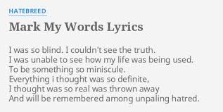 Hatebreed - Mark My Words