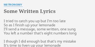 Metronomy - Some Written