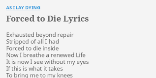 As I Lay Dying - Forced To Die
