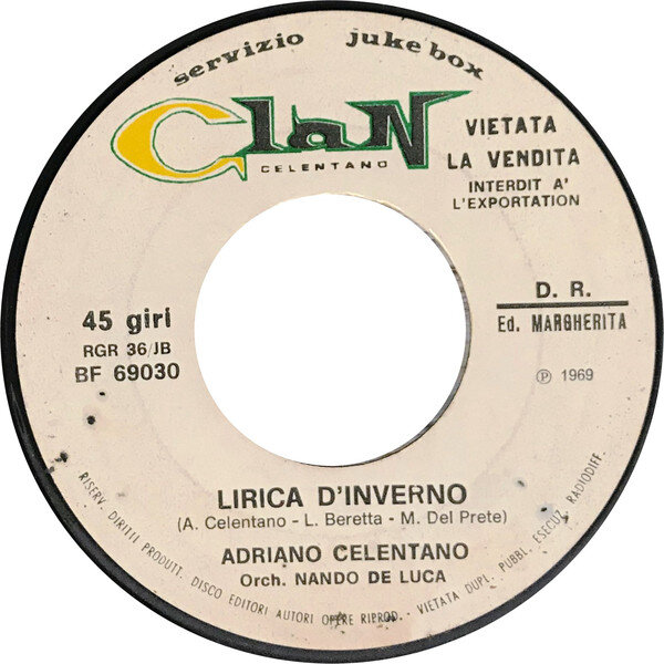 Adriano Celentano - Lirica D'inverno