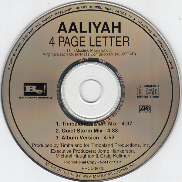 Aaliyah - 4 Page Letter