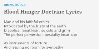 Dimmu Borgir - Blood Hunger Doctrine