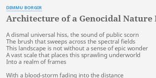 Dimmu Borgir - Architecture of a Genocidal Nature
