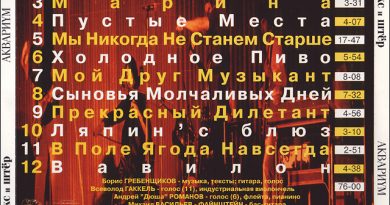 Аквариум - Сыновья молчаливых дней