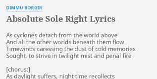 Dimmu Borgir - Absolute Sole Right