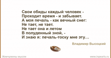 Владимир Высоцкий — Свои обиды каждый человек