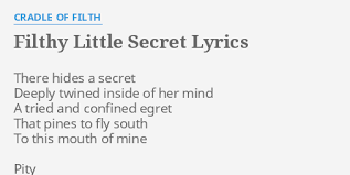 Cradle Of Filth - Filthy Little Secret