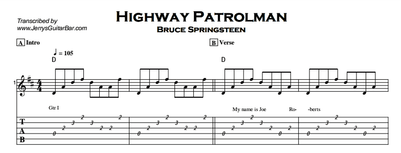 Bruce Springsteen - Highway Patrolman