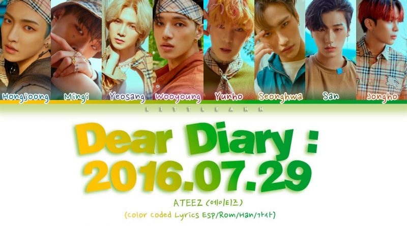 ATEEZ - Dear Diary : 2016.07.29